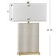 preview thumbnail 3 of 7, SAFAVIEH Lighting 28-inch Joyce Faux Snakeskin Cream Table Lamp (Set of 2) - 18"x8 "x27.75"