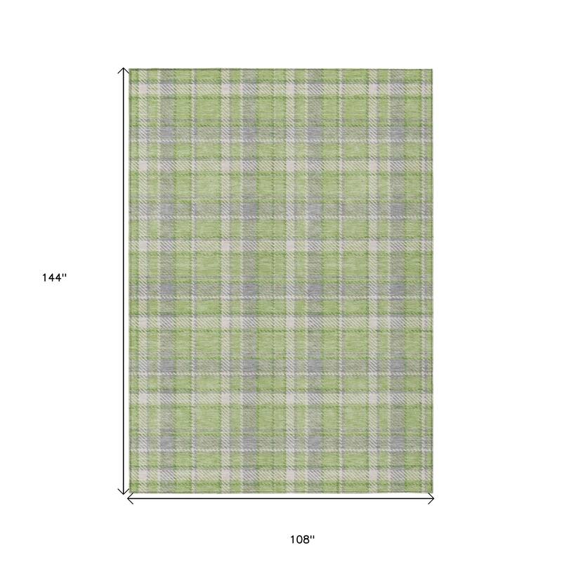 Alrilo Plaid Weather Resistant Versatile Elegance Runner Outdoor Rug