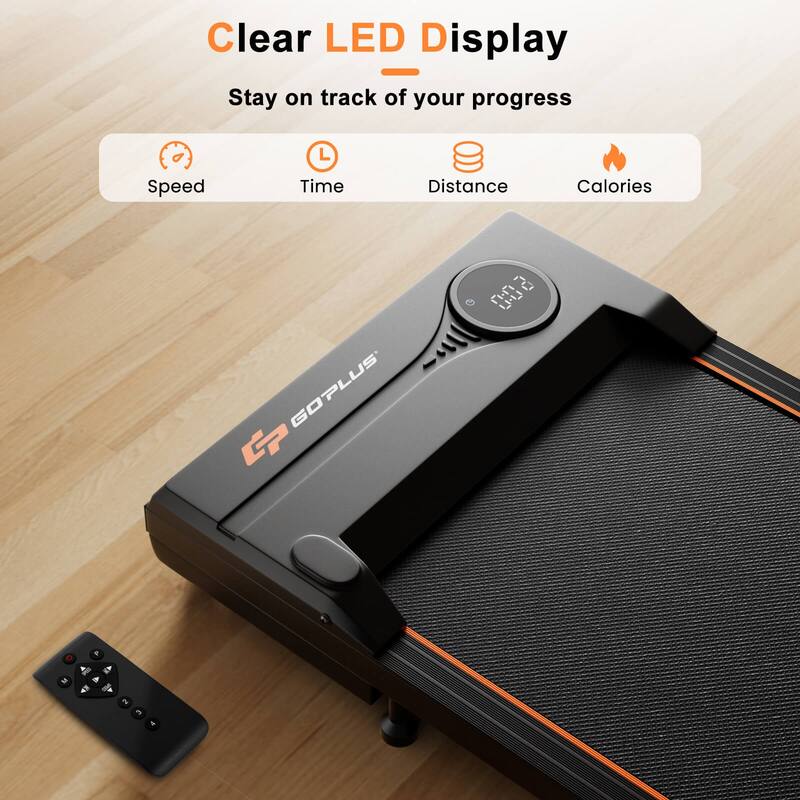 Goplus 2.5HP Under Desk Treadmill with Remote Control LED Display 12 - See Details