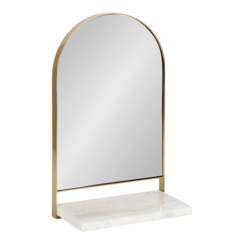 Kate and Laurel Chadwin Wall Mirror with Shelf