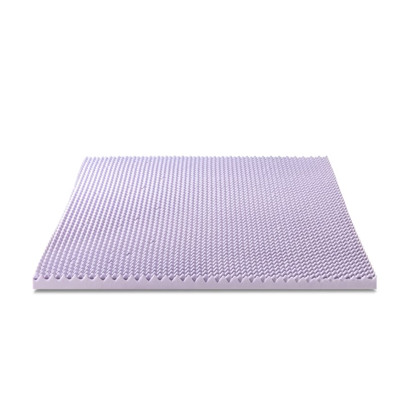 2 Inch Egg Crate Memory Foam Mattress Topper with Soothing Lavender Infusion - Crown Comfort