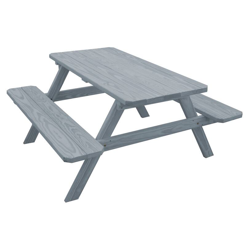 Pine 5' Picnic Table with Attached Benches