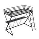 preview thumbnail 7 of 7, Twin Size Loft Bed with Desk and Ladder, Black