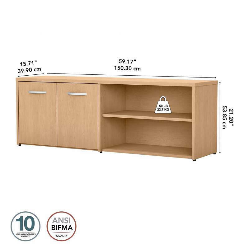 Studio C Low Storage Cabinet with Doors by Bush Business Furniture