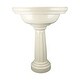 preview thumbnail 1 of 8, Biscuit Color Porcelain Pedestal Sinks Philadelphia 26.12" Bathroom Sink with 8" Widespread Faucet Holes Renovators Supply Cream