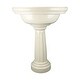 preview thumbnail 4 of 9, Philadelphia 26" W Oval Biscuit Pedestal Bathroom Sink Porcelain Sink with 8" Faucet Holes and Overflow Renovators Supply