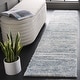 preview thumbnail 66 of 78, SAFAVIEH Tahoe Shag Yaprak Abstract 1.2-inch Thick Rug 2' x 9' Runner - Blue/Ivory - Runner