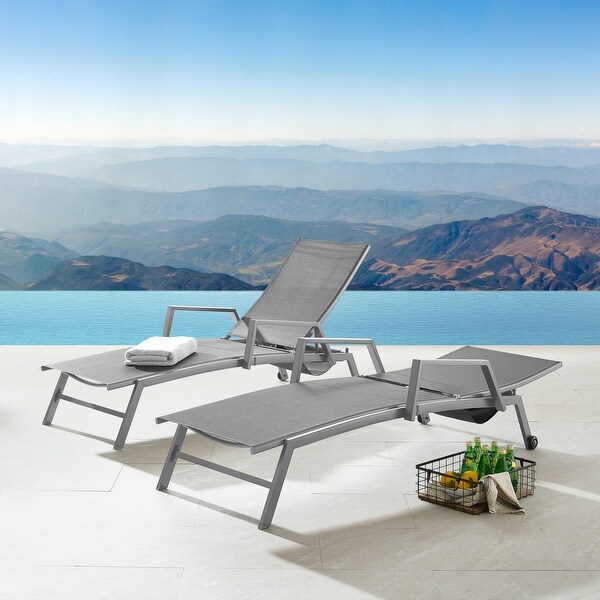 Corvus Sorrento Outdoor Sling Fabric Adjustable Chaise