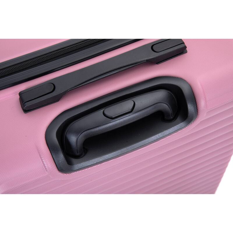 3 Piece ABS Hardside Luggage Sets Spinner Wheels Suitcase with Two Hooks and TSA Lock & Telescoping Handle