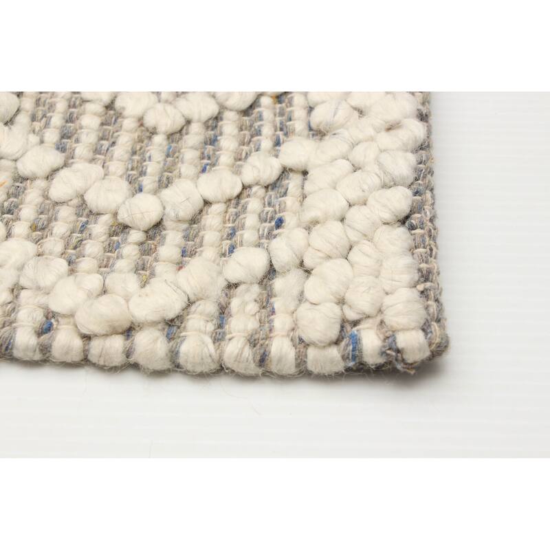 ECARPETGALLERY Braid weave Sienna Taupe Wool Rug - 5'0 x 7'10