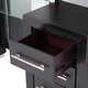 preview thumbnail 8 of 16, Furniture of America Alaric Modern Black Solid Wood 6-Drawer Vanity Set with LED and Power Outlet