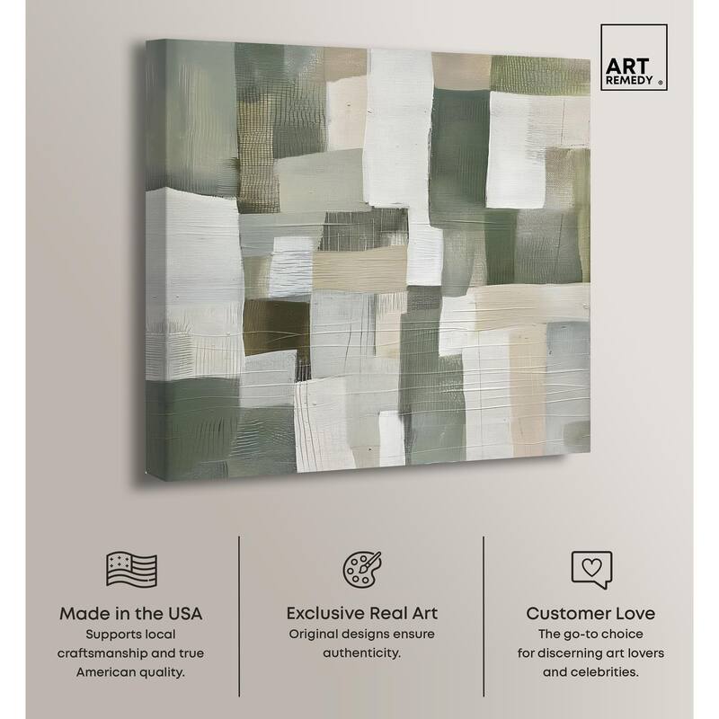 Pale Jade Green I Canvas by Art Remedy, Gallery Wrapped