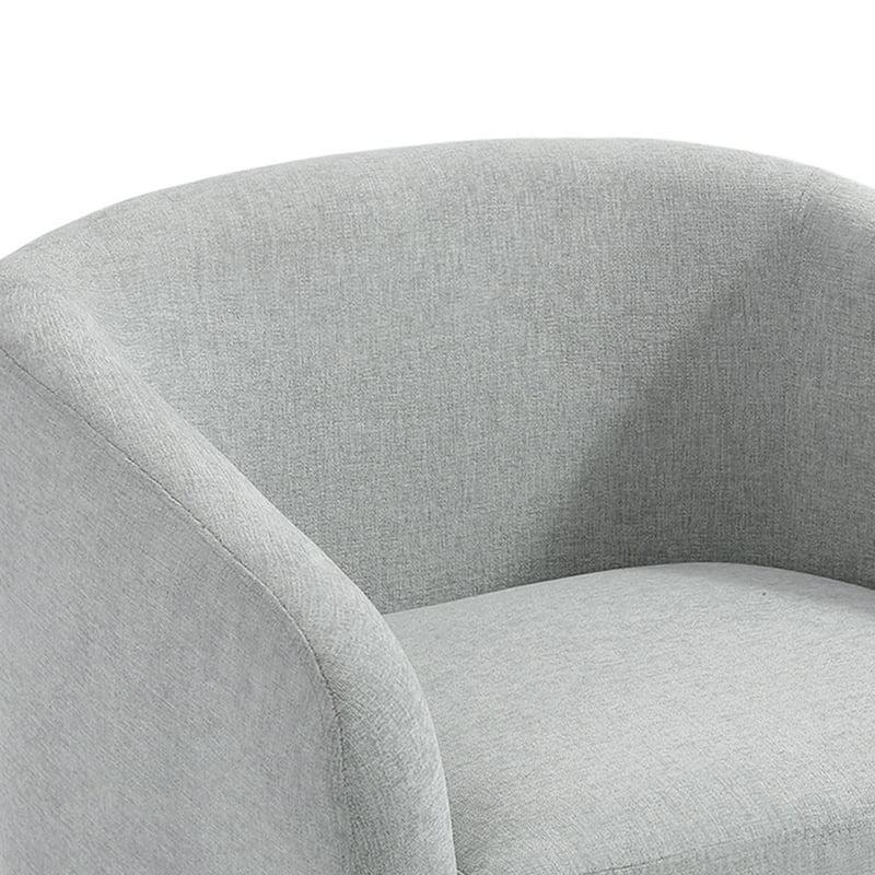 Modern Soft Upholstered Chenille Swivel Barrel Chair