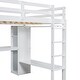preview thumbnail 26 of 24, Wood Loft Bed Frame with Storage Shelves,1 Cabinet and 2 Drawers,Full Size