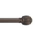 preview thumbnail 24 of 33, Adjustable Window Curtain Rod and Cap Shaped Finial 66-120" - Bronze
