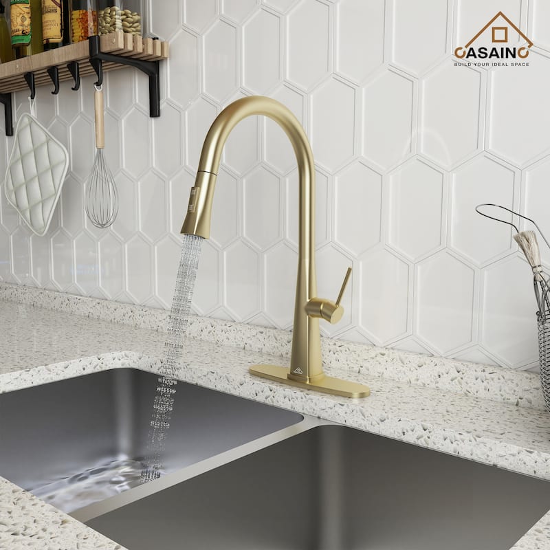Single Handle Pull-Down Sprayer Kitchen Faucet