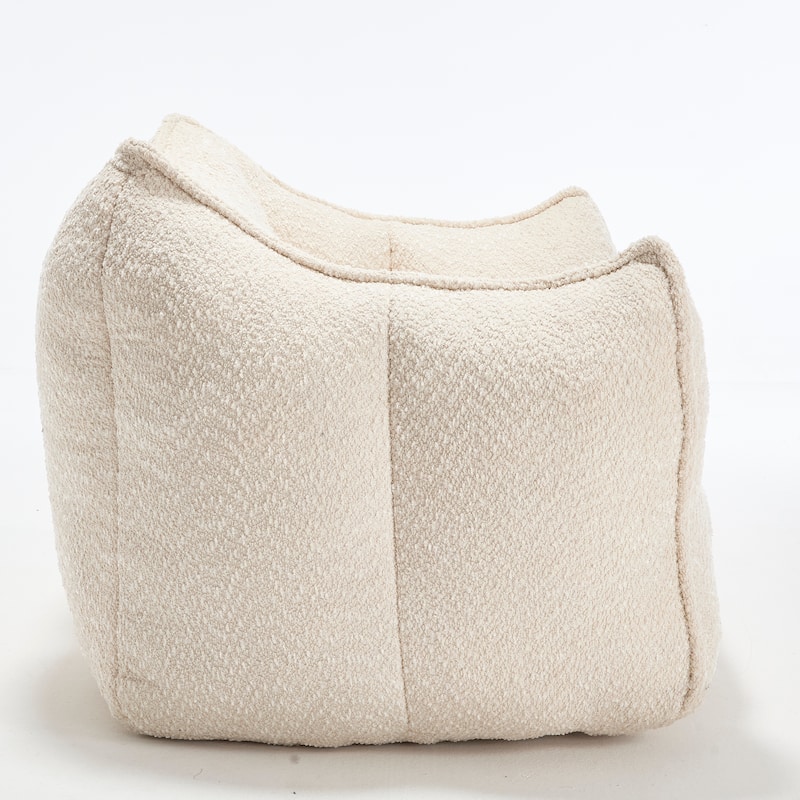 Chenille Square Lounge Chair with Armrests and High Resilience Foam Seat