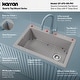 preview thumbnail 48 of 82, Karran Drop-In Quartz 33 in. 1-Hole Single Bowl Kitchen Sink Kit