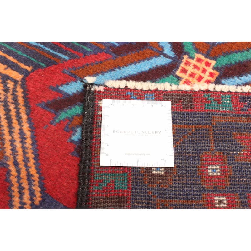 ECARPETGALLERY Hand-knotted Teimani Red Wool Rug - 2'8 x 4'6