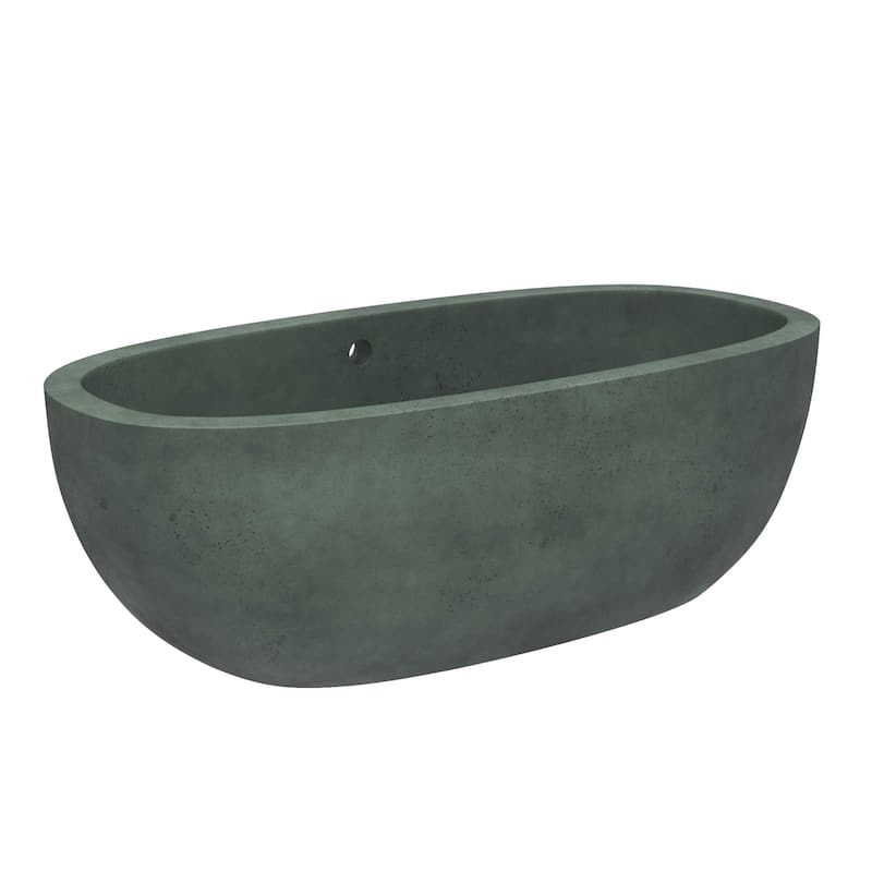 Avalon NativeStone Freestanding Soaking Tub - 72" - Forest