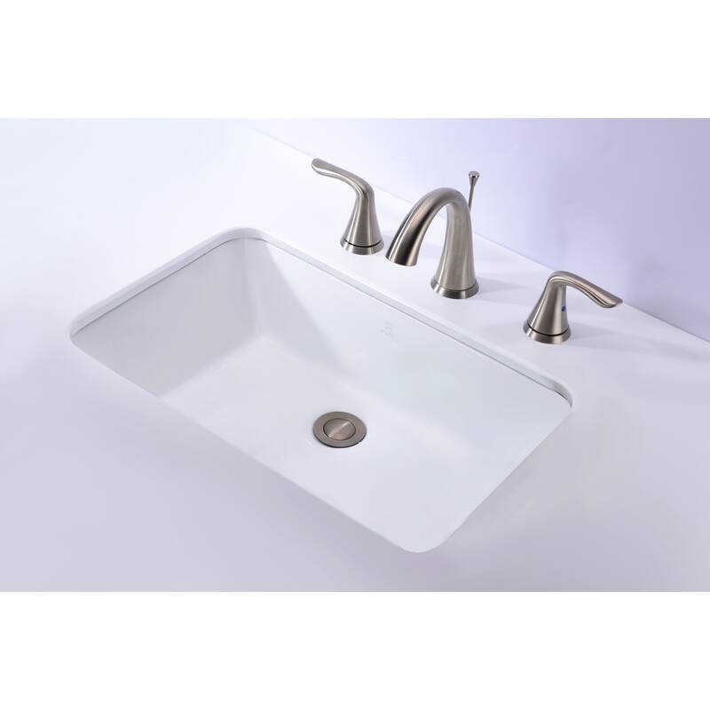 ANZZI Rhodes 21 in. Ceramic Undermount Sink Basin in White