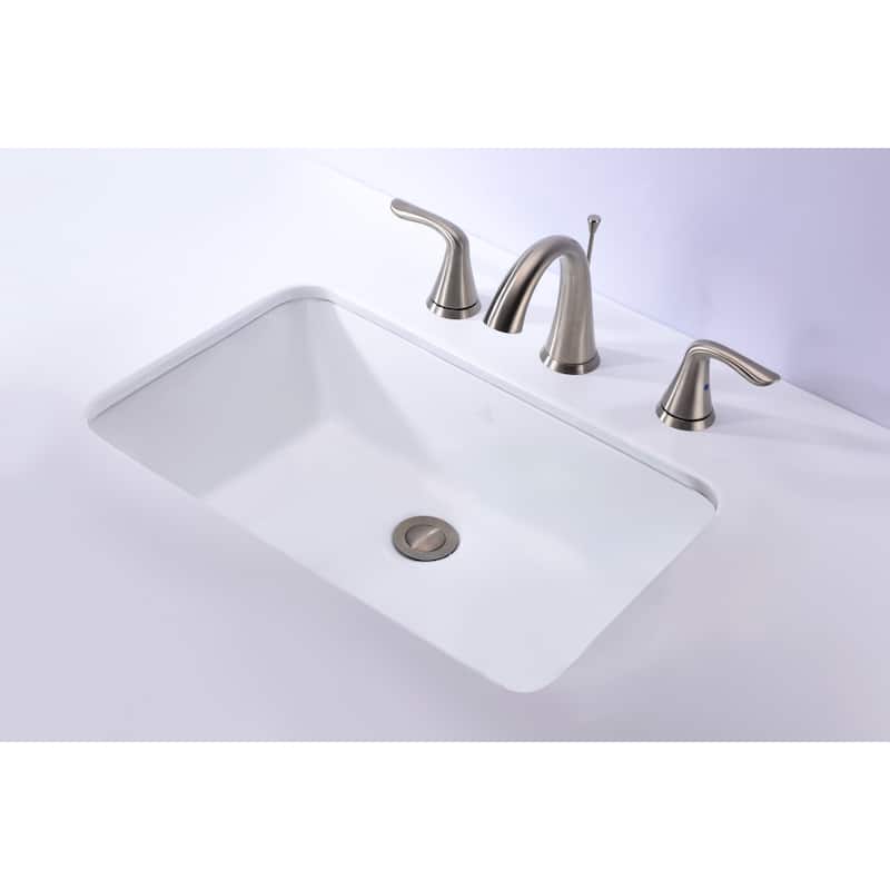 ANZZI Rhodes 21 in. Ceramic Undermount Sink Basin in White