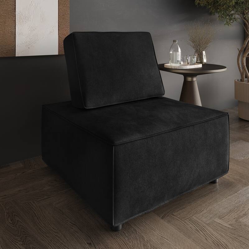 Clayfell Fandy Velvet Square Accent Chair