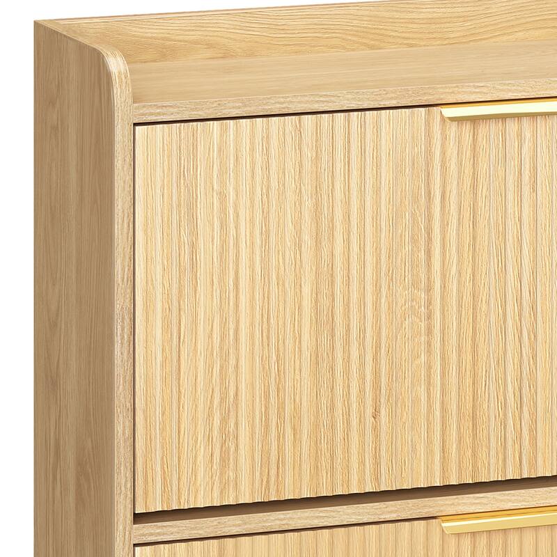 Moasis Shoe Cabinet Organizer with Air-Purifier and 2 Flip Drawer