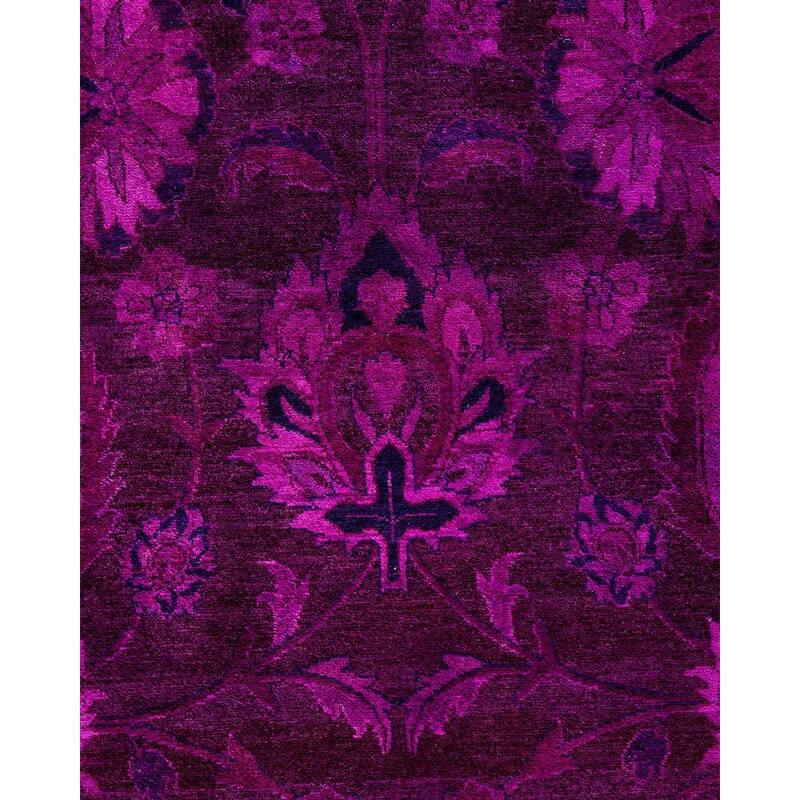 Fine Vibrance One-of-a-Kind Hand-Knotted Area Rug - Pink, 6' 2" x 9' 3" - 6' 2" x 9' 3"
