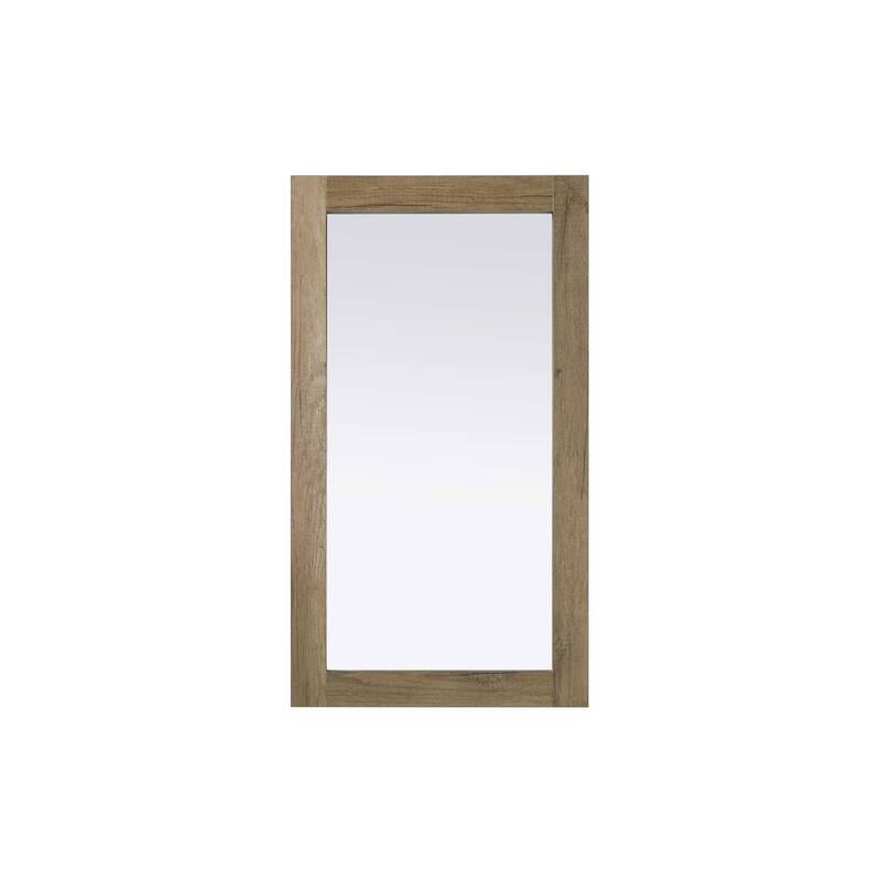 Solene Wooden Rectangle Mirror - Natural Oak - 18" x 32"