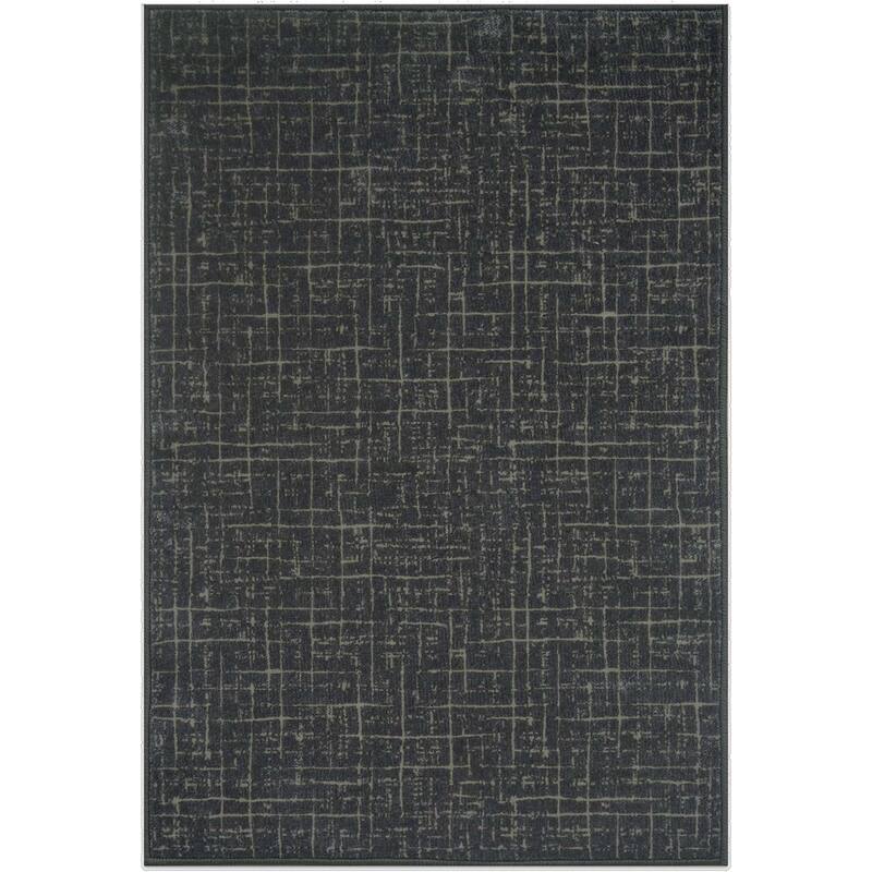 HomeRoots Abstract Geometric Modern, Contemporary Rectangle Area Rug