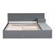 preview thumbnail 15 of 28, Grey Full Size Wood Platform Bed with Storage, Trundle, Side Table, and Lounge