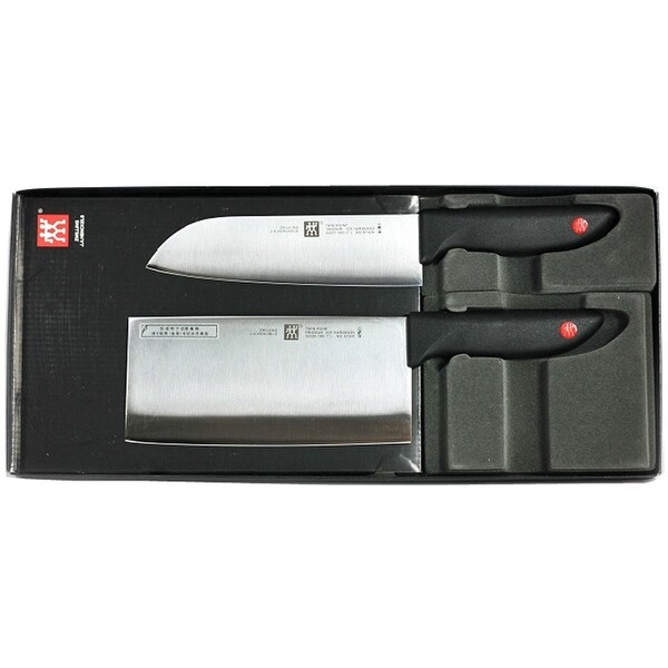 Zwilling Twin Point Chinese Chef's Knife and Santoku Knife Set of