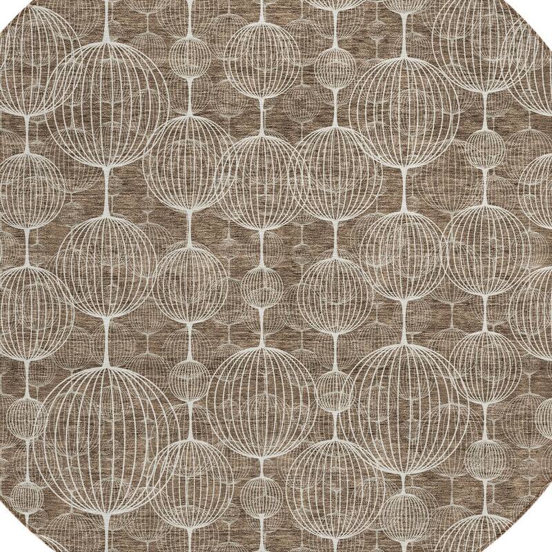 HomeRoots Geometric Transitional Rectangle Outdoor Rug