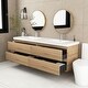 preview thumbnail 37 of 148, Floating Bathroom Vanity with Integrated Resin Top