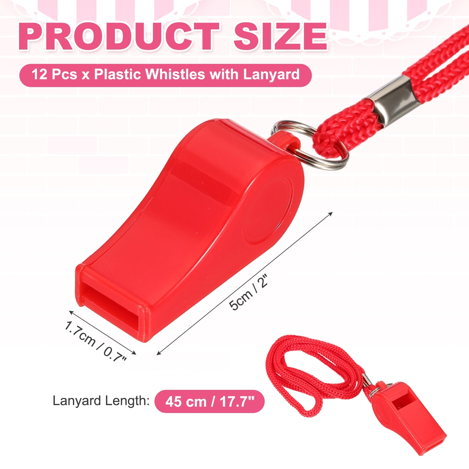 Whistles with Lanyard, Training Sports -Fitting for (Coaches/Referee/Outsides/Team Events)