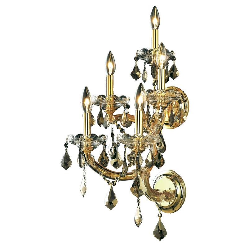 Fleur Illumination Collection Wall Sconce D:12in H:29.5in E:11.5in Lt:5 Gold Finish