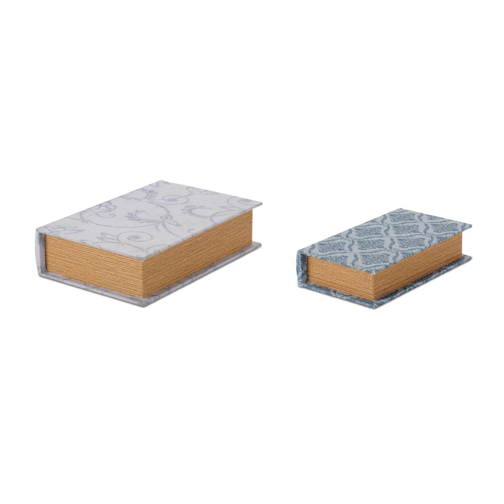Patterned Decorative Book Box (Set of 2)