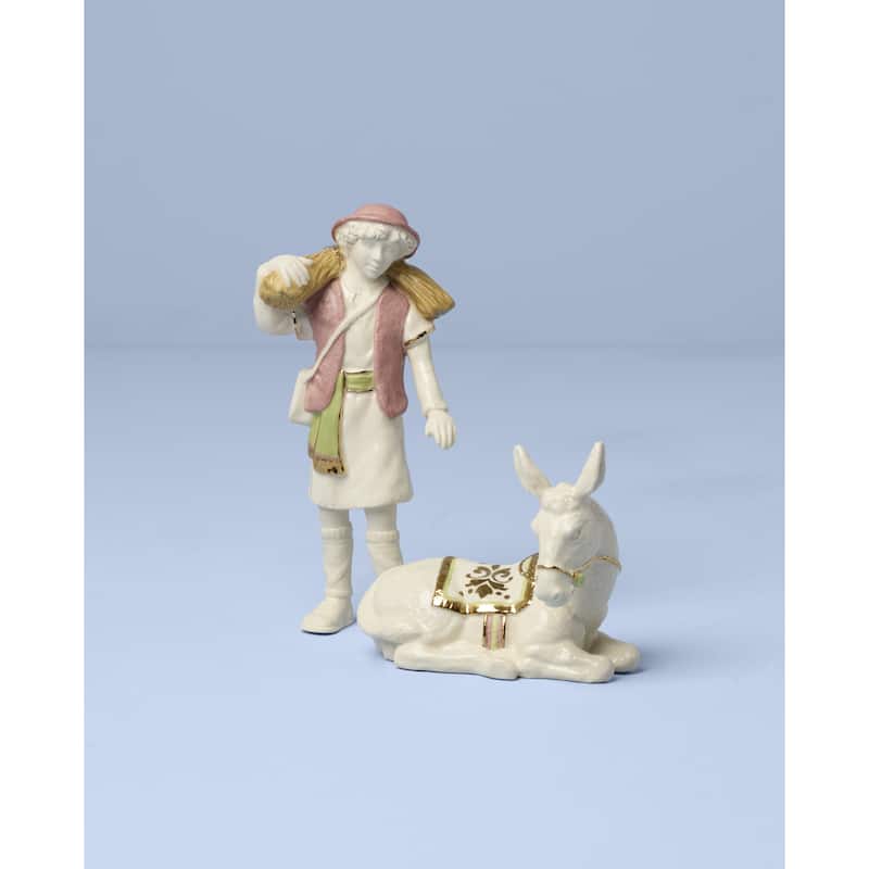 Lenox First Blessing Boy with Donkey Figurine