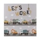 preview thumbnail 8 of 6, Kids Rug for Nursery Construction Road Play Mat with Cranes and Trucks 6'7" Square