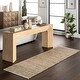 preview thumbnail 10 of 18, Home Conservatory Gravel Handwoven Jute Area Rug 2'6" x 8' Runner - Ivory - Runner