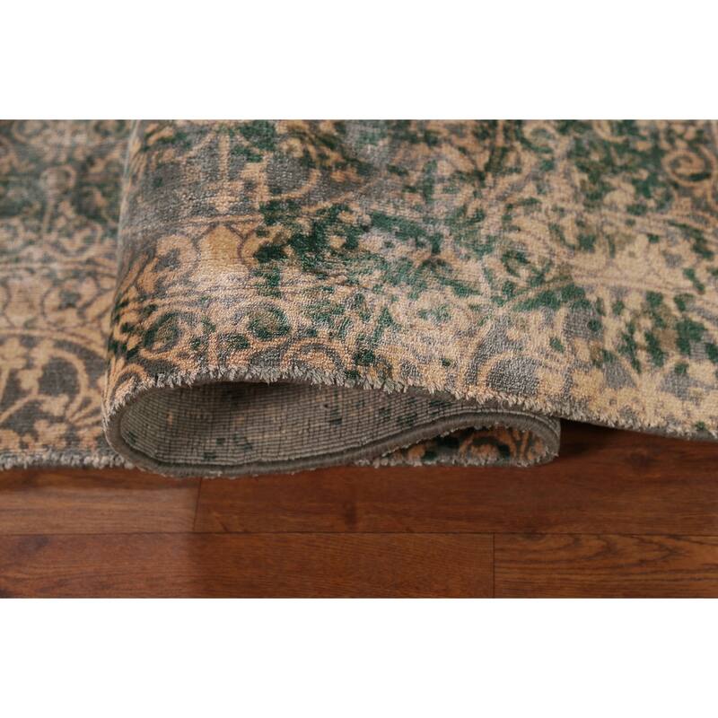 All-Over Abstract Area Rug Hand-Knotted Wool Carpet - 6'7"x 9'10"