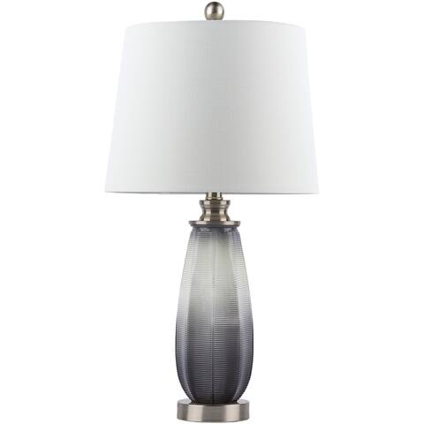 Yash Ombre Textured Glass Table Lamp - 25"H x 13"W x 13"D