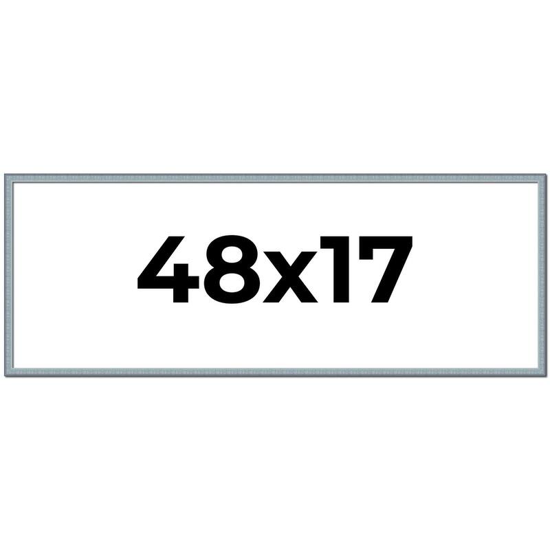 48x17 Frame Rustic Sky Blue Solid Wood Picture Frame | 0.75 Inch