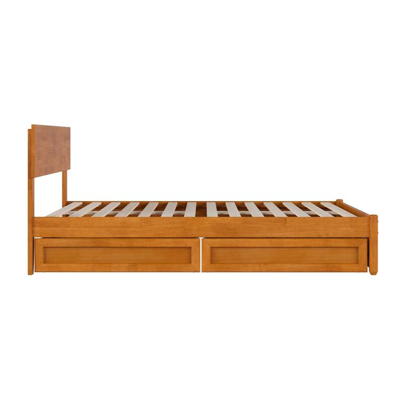 Wesley Platform Bed with Panel Footboard and Storage Drawers