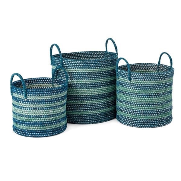 Teal shop storage baskets