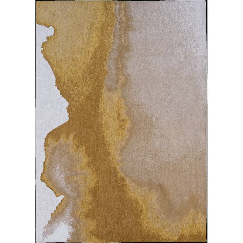 Haper Geometric Abstract Modern Non Skid Woven Area Rug By HomeRoots - 48' X '48' X '0.12
