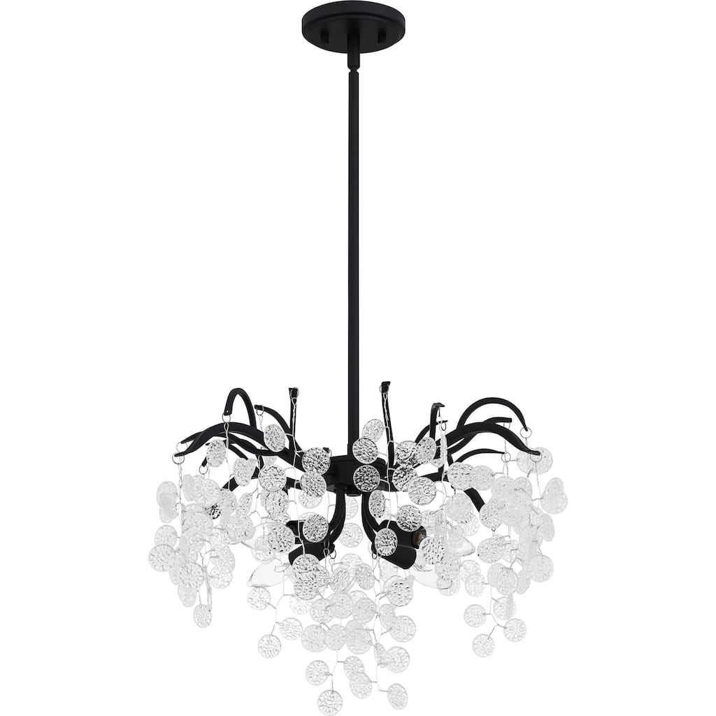 Maple 4-Light Earth Black Pendant Light