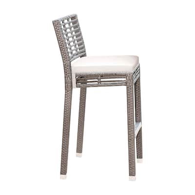 Panama Jack Graphite Set of 2 Stackable Barstools with Cushion