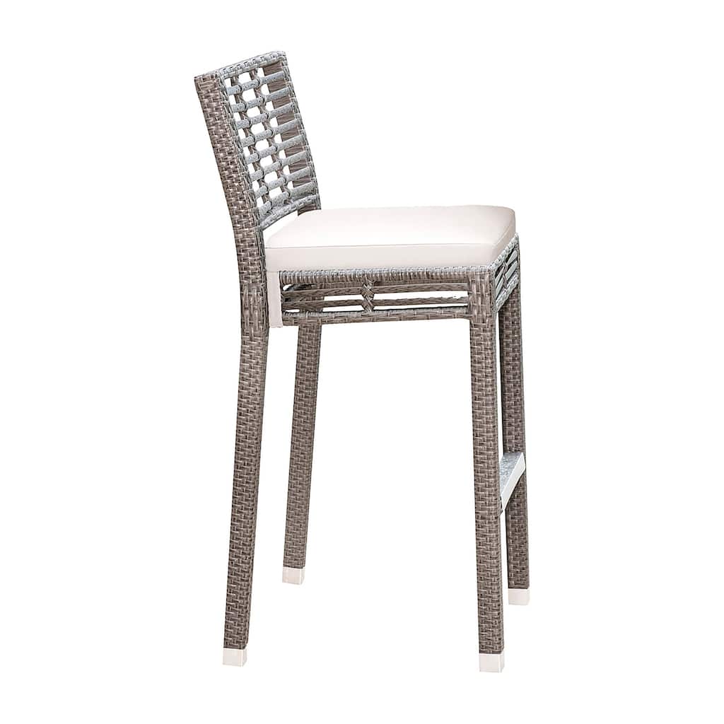 Panama Jack Graphite Set of 2 Stackable Barstools with Cushion